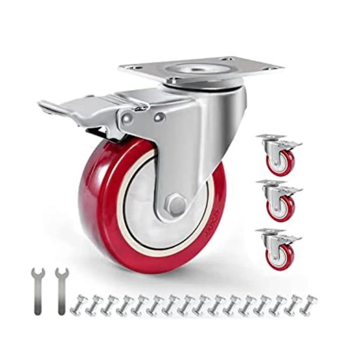 Juego de 4 ruedas giratorias de placa de 4 pulgadas 1800_1