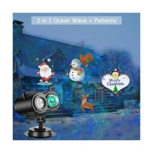 Luces de proyector de Navidad 2 en 1 patrones móviles con_2