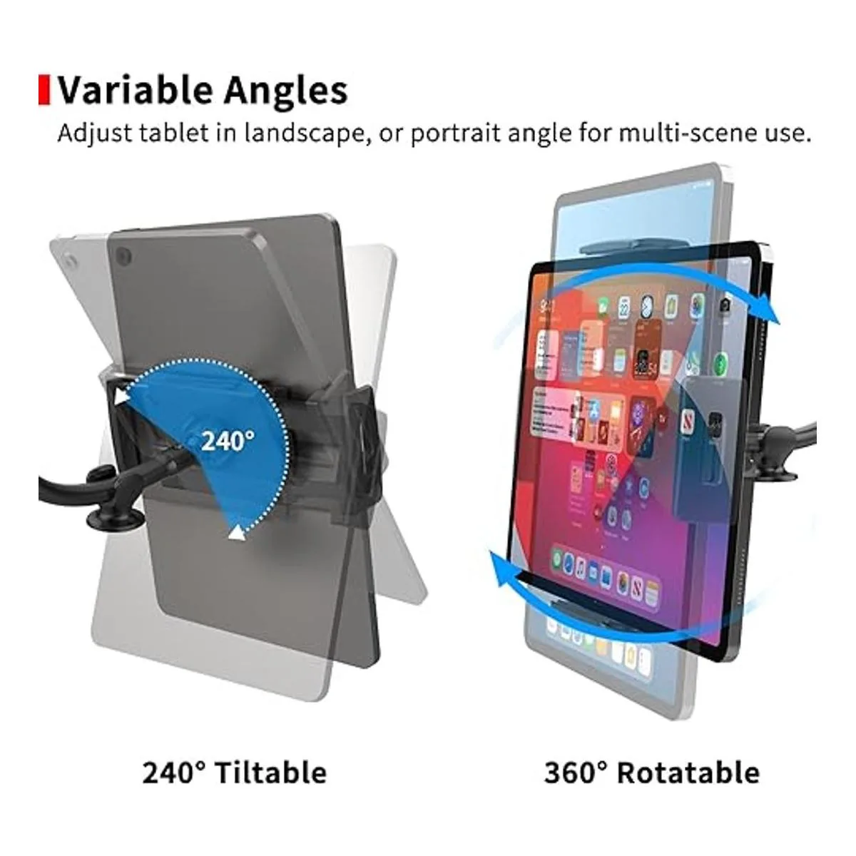 APPS2Car Soporte de auto para tablets o celulares de 7 a_6