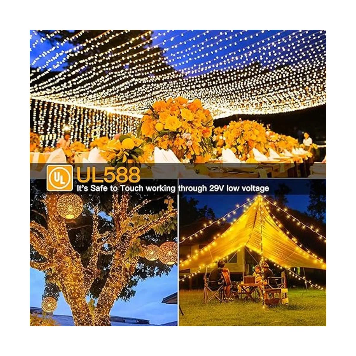 Ollny Cadena de luces de Navidad para exteriores 800 LED_6