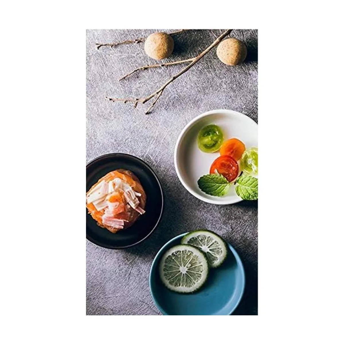 Colias Wing Juego de 6 platos de porcelana multiusos con_3