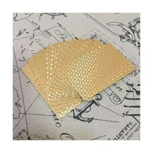 EAY Baraja de cartas dorada impermeable cartas de_4