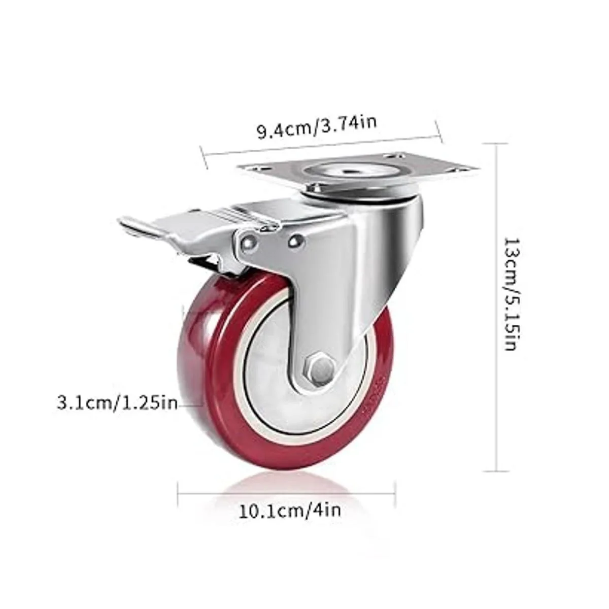 Juego de 4 ruedas giratorias de placa de 4 pulgadas 1800_3