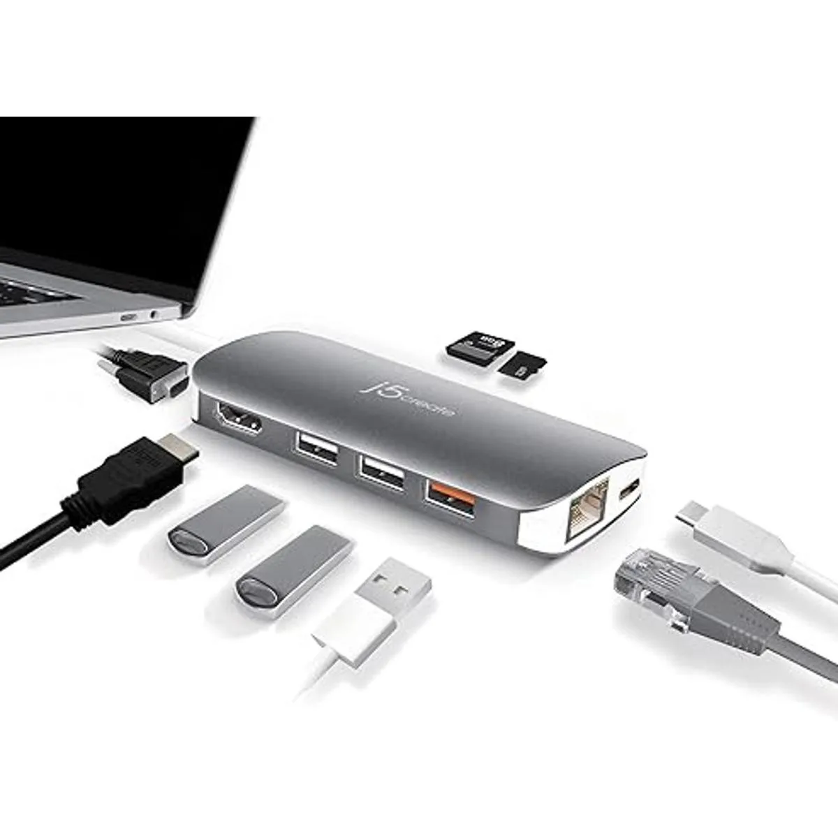 J5create Adaptador de concentrador USB C multimonitor 9_2