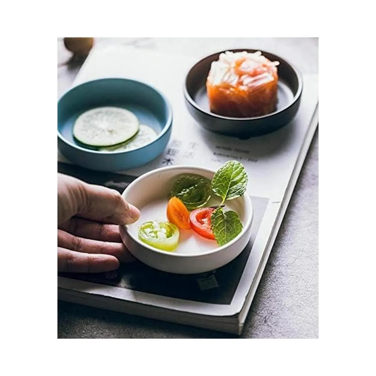 Colias Wing Juego de 6 platos de porcelana multiusos con_4