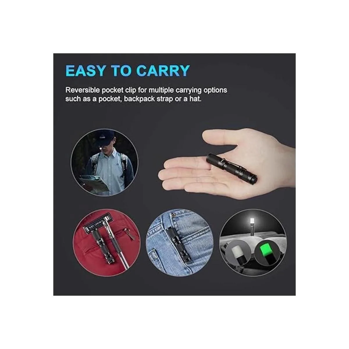 LUMINTOP Tool AAA Mini linterna EDC llavero de tamaño de_4