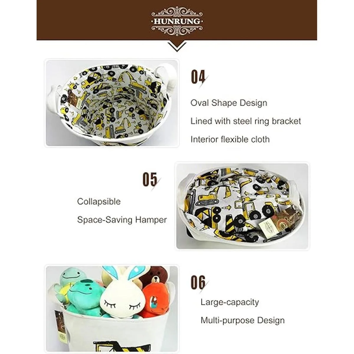 HUNRUNG Cesta grande para la lavandería contenedor_4