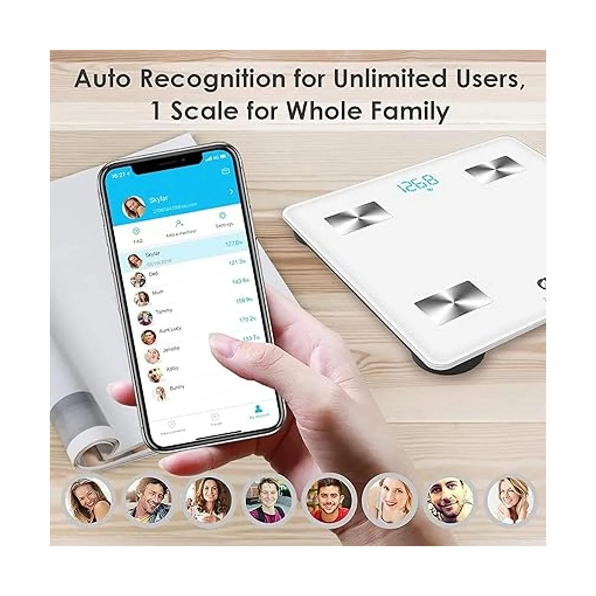 Báscula bluetooth báscula inteligente de grasa bmi_6