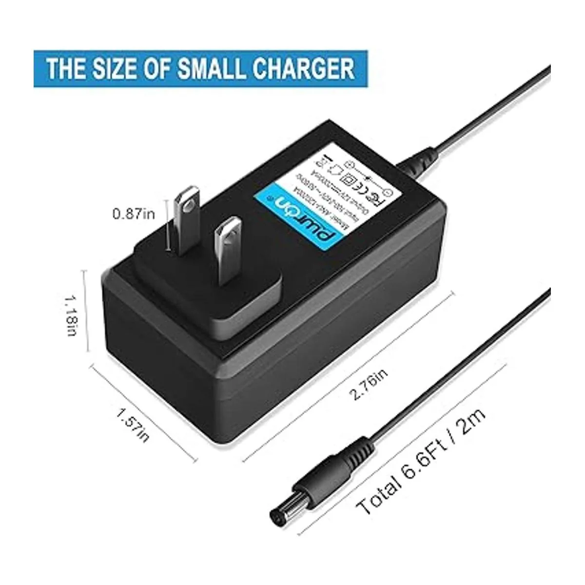 PwrON Adaptador de corriente continua de 12 V compatible_6