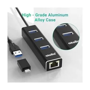 Hub USB 3.0 Ethernet con adaptador USB C 3 puertos USB_4