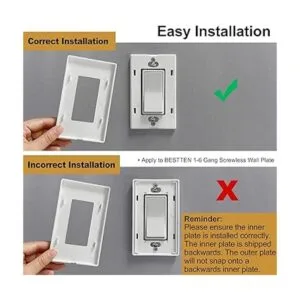 BESTTEN Placa de pared sin tornillos de 1 banda serie_3