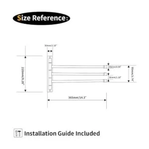 GERZWY Toallero de baño toallero giratorio de acero_6