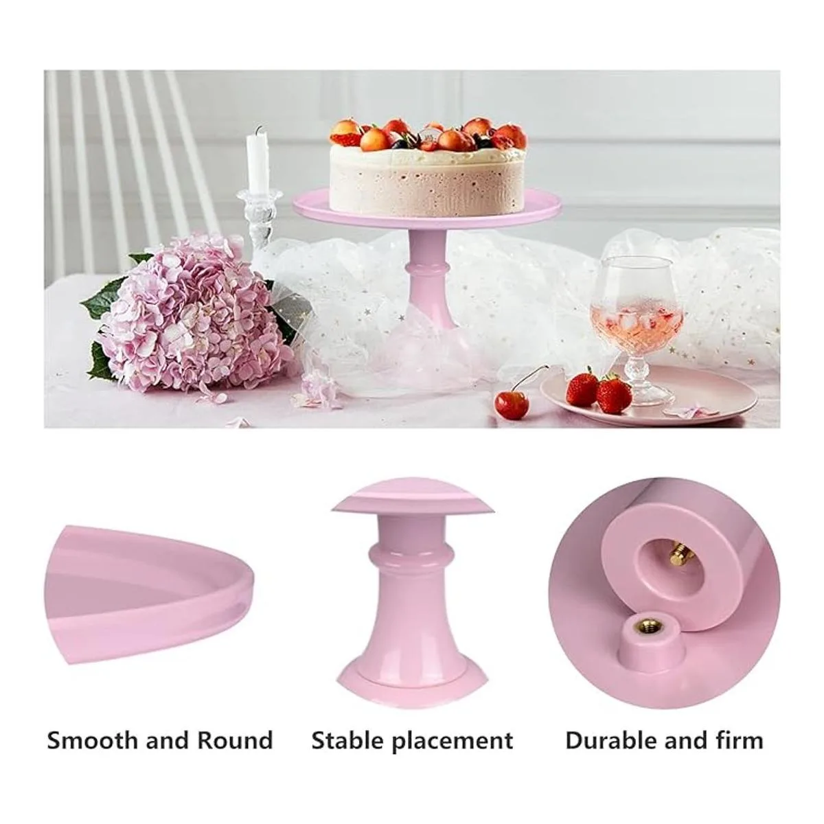 KLASKWARE Soporte redondo para tartas de melamina de 11_4