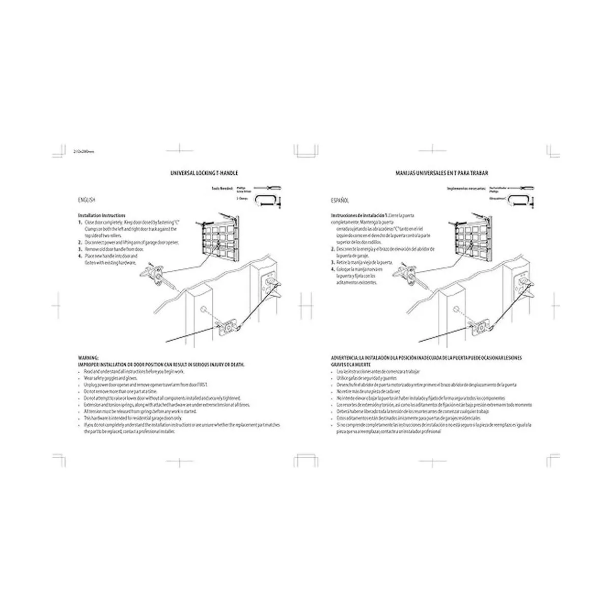 Kit de cerradura con llave en T para puerta de garaje_7