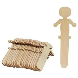 People Craft Sticks Paquete de 100 palos de madera con_4