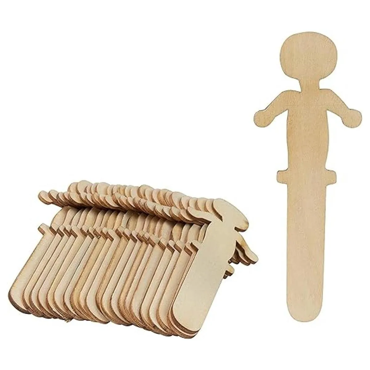 People Craft Sticks Paquete de 100 palos de madera con_4