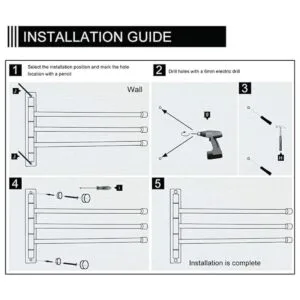 GERZWY Toallero de baño toallero giratorio de acero_5