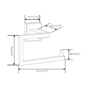 GERZ Soporte de papel higiénico para baño SUS 304 acero_6