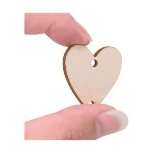 Onwon 100 unidades de discos de madera con 2 agujeros y_6