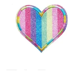 Qingxi Charm 18 parches bordados Spark Love Heart para_6