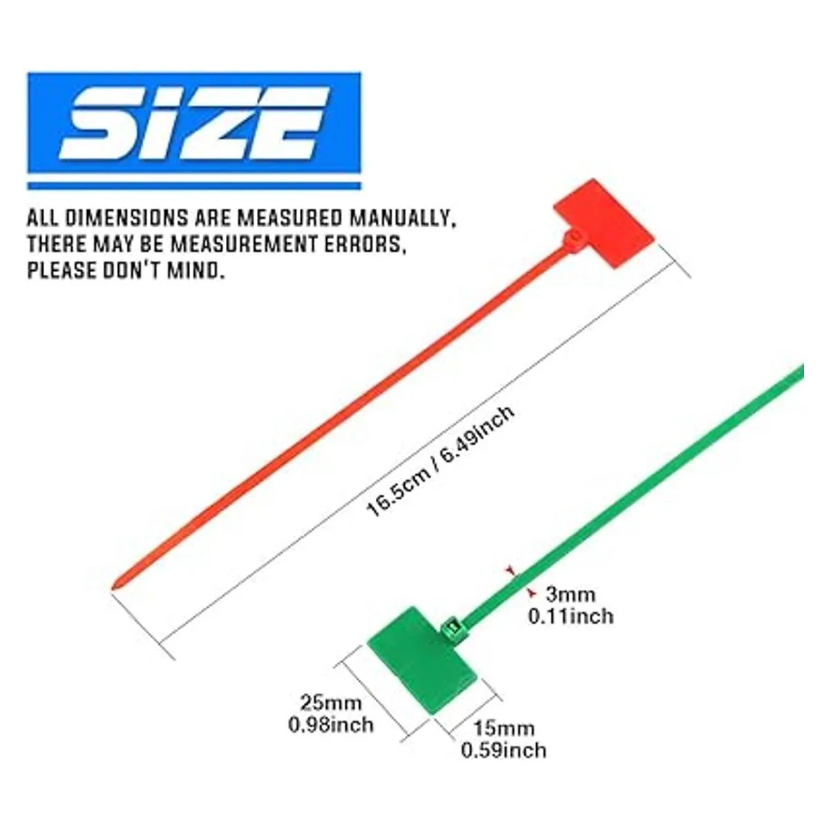 Glarks 150 piezas de 6 colores de nailon de 6 pulgadas_2
