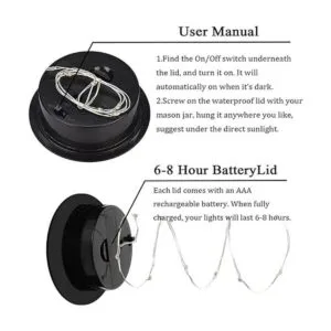 Miaro Paquete de 6 luces LED solares de color blanco_2