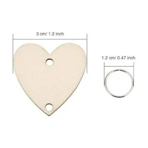 Onwon 100 unidades de discos de madera con 2 agujeros y_5