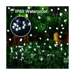 POTIVE Paquete de 2 tiras de luces solares de 100 luces_3