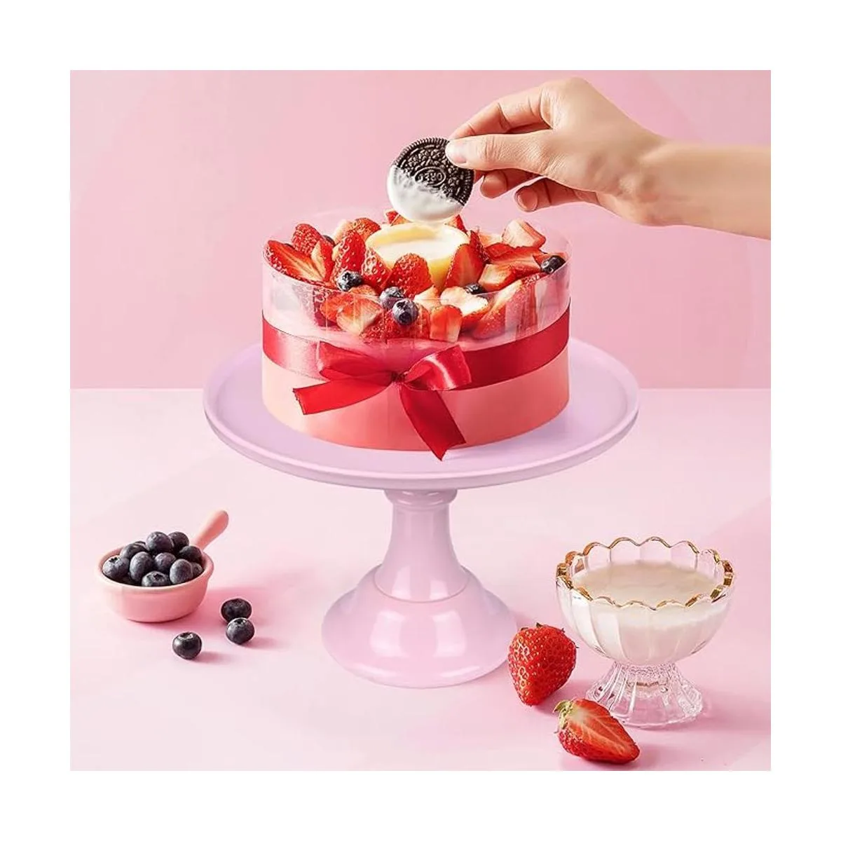 KLASKWARE Soporte redondo para tartas de melamina de 11_5