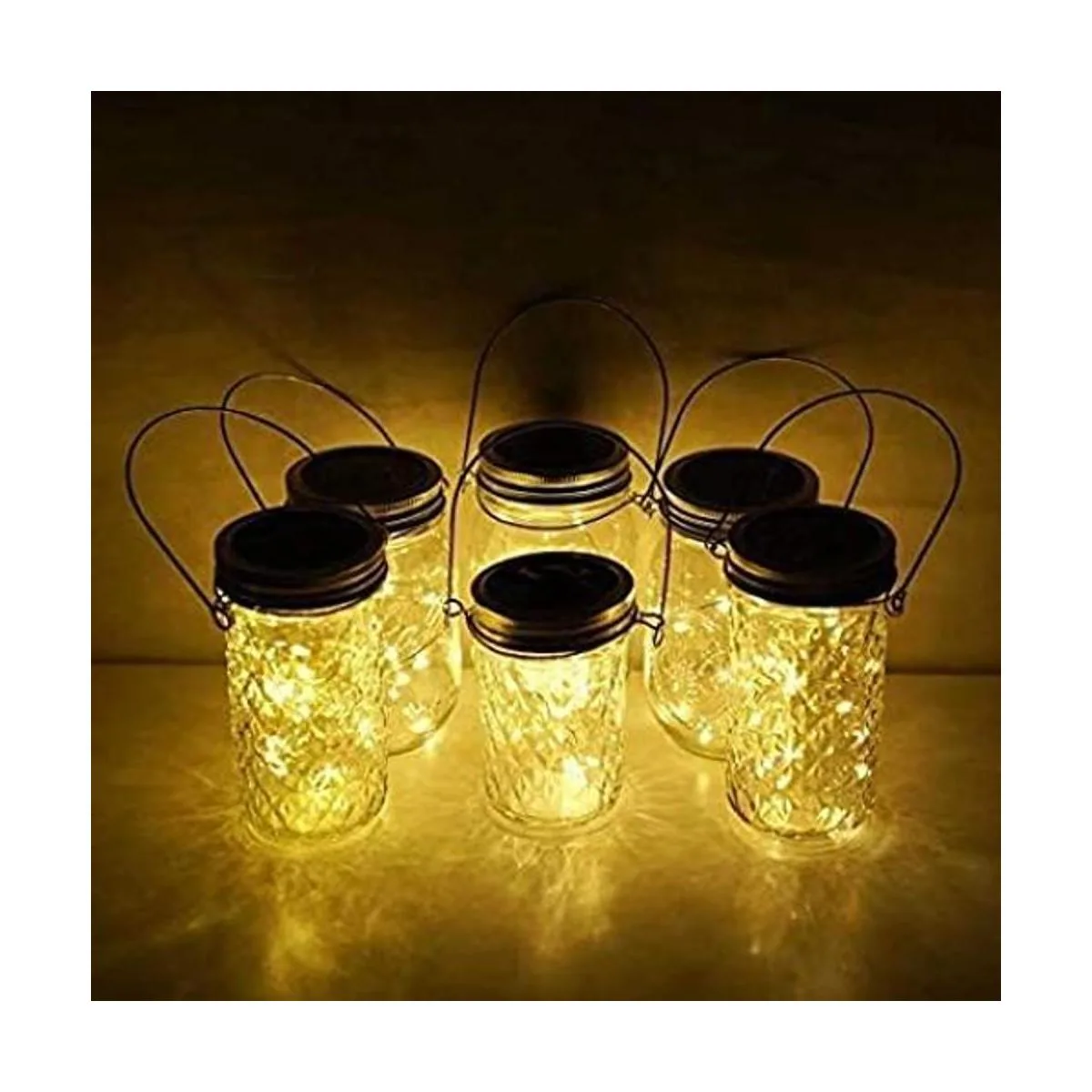 Miaro Paquete de 6 luces LED solares de color blanco_1