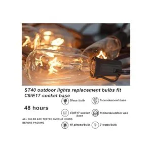 Paquete de 10 bombillas de repuesto Edison de 7_3