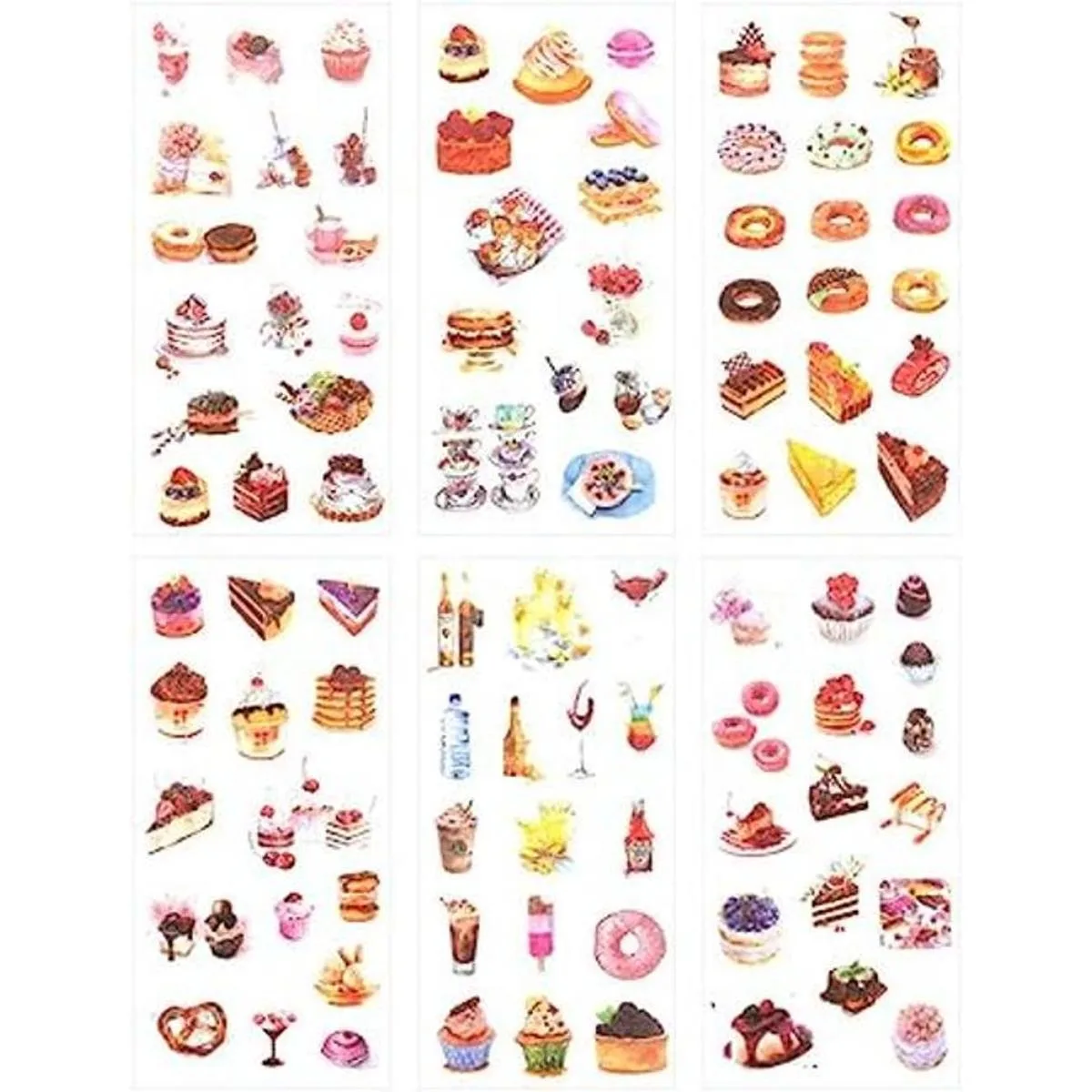 Juego de 3 18 hojas deliciosos postres para pasteles_1