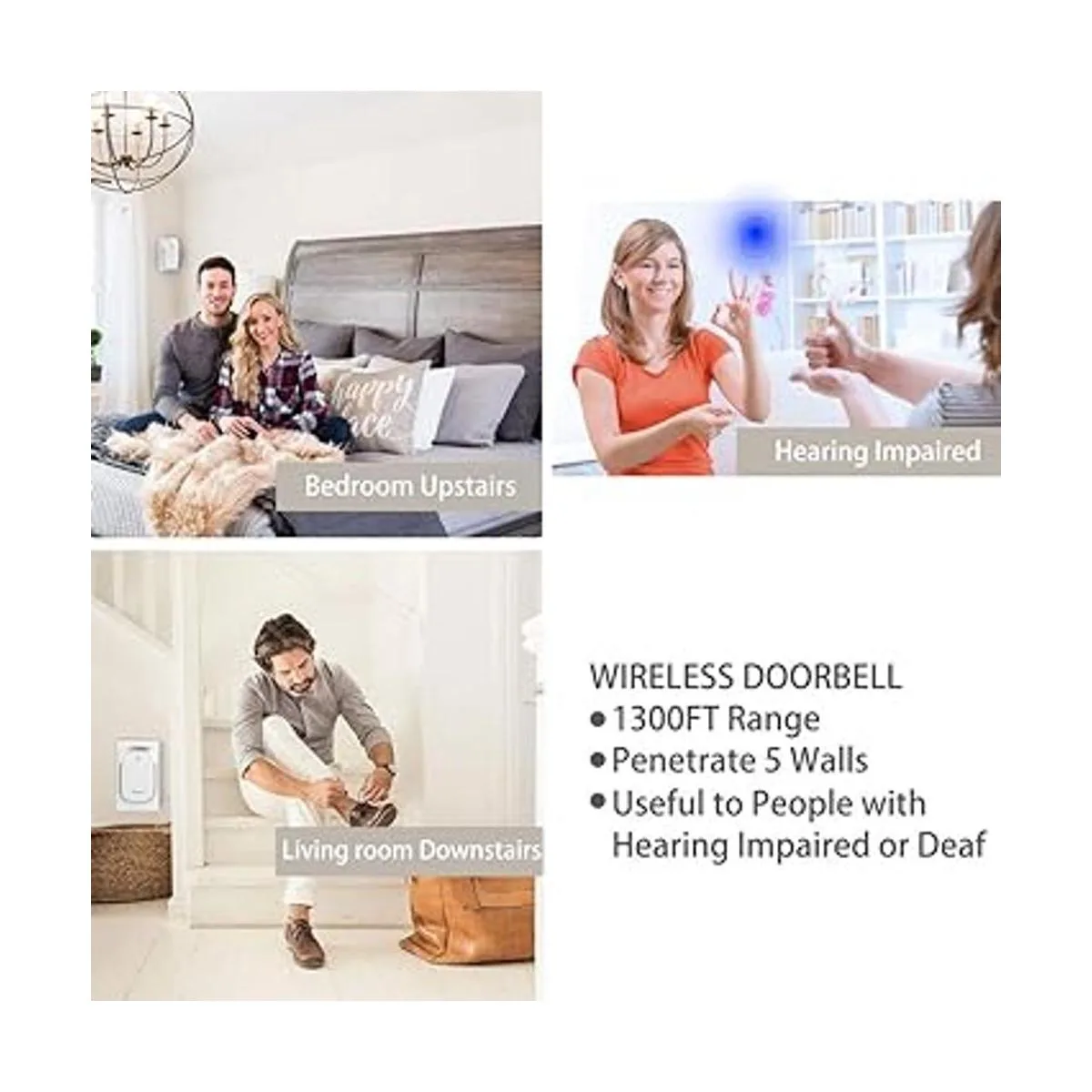 Timbre inalámbrico 2 receptores 2 transmisores señal_4