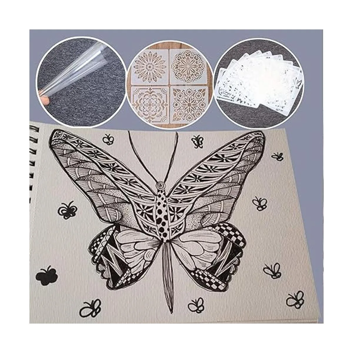 15 hojas de plantilla en blanco de 75 mil QIUYE_4