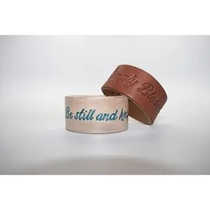Realeather Pulsera de cuero marrón vegetal natural medio_7