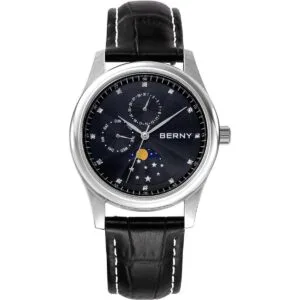 Berny Reloj multifuncional de cuarzo para hombre con_1