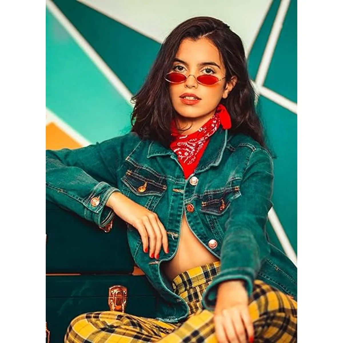 Anteojos de sol ovalados de estilo vintage para mujeres y_2