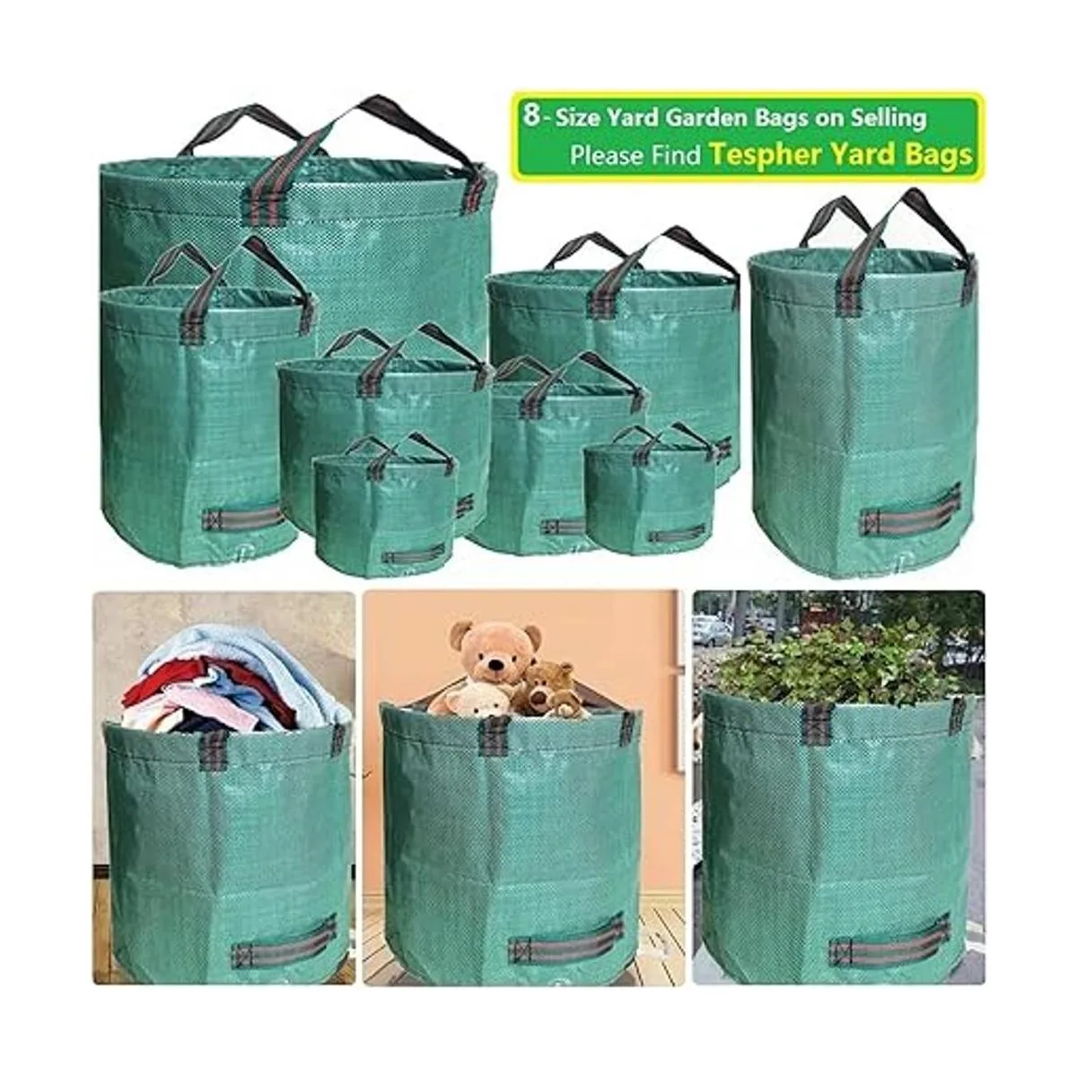 Paquete de 3 bolsas profesionales de jardín de césped de_3