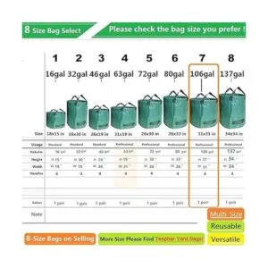 Paquete de 3 bolsas profesionales de jardín de césped de_7