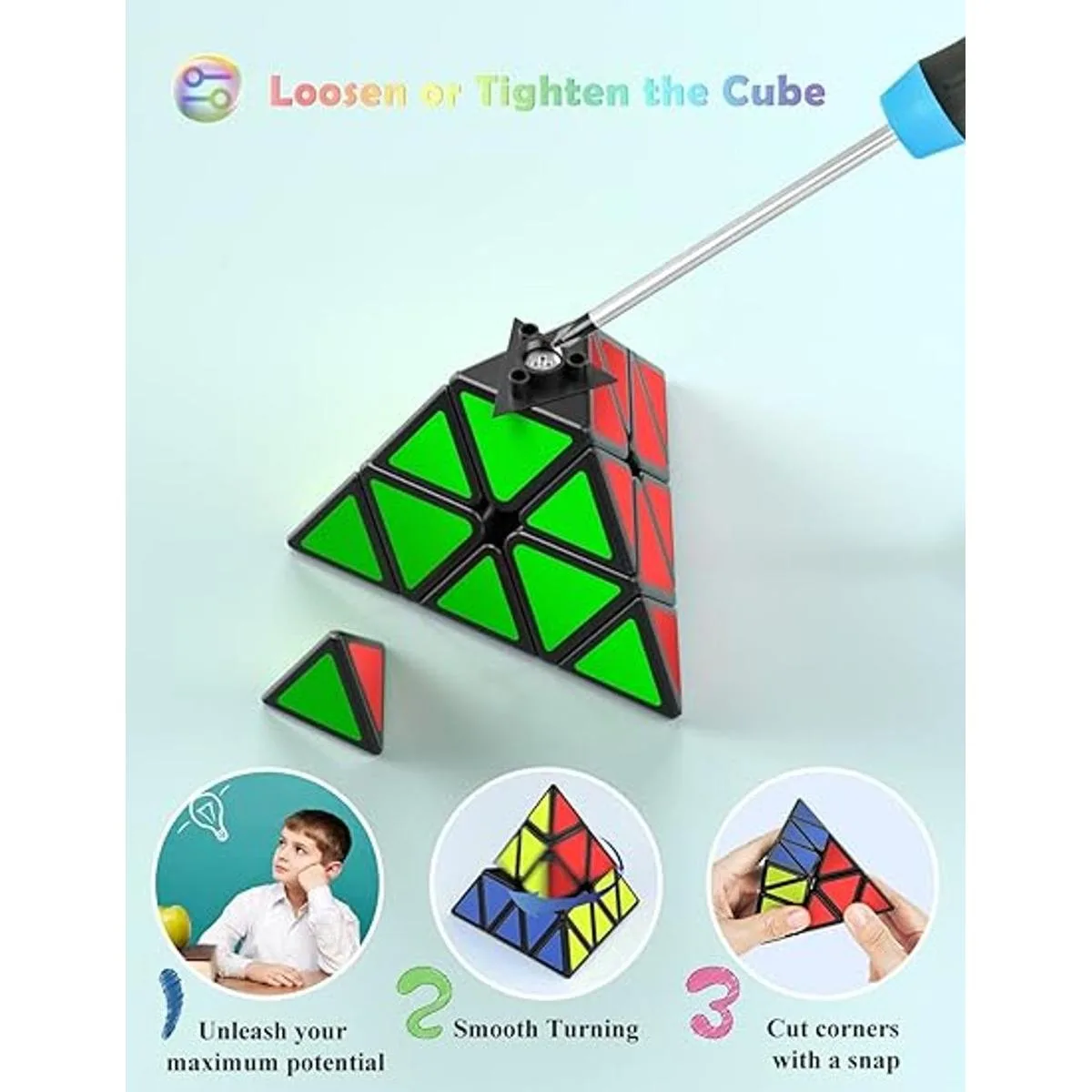 Pyramid Cube roxenda 3 x 3 x 3 pirámide cubeta de_5