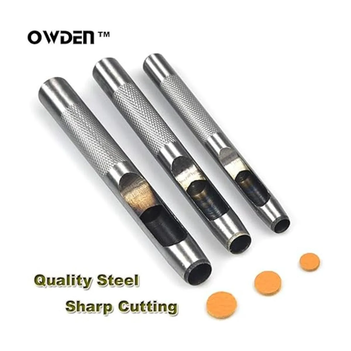 OWDEN Juego de 6 perforadores huecos 18 516 pulgadas_5