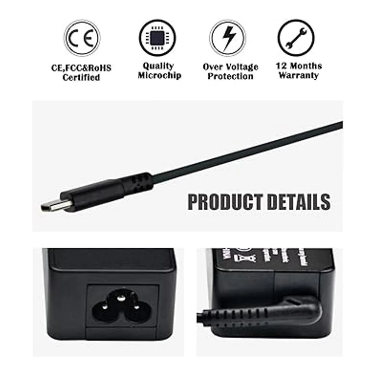 Para HP Chromebook 11 14 USBC Laptop Charger Adaptador de_2