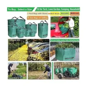 Paquete de 3 bolsas profesionales de jardín de césped de_2