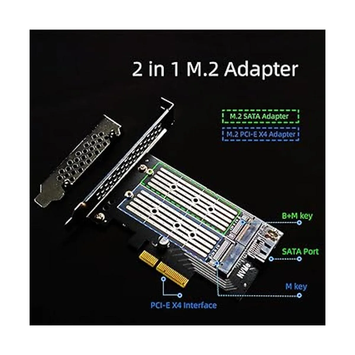 GLOTRENDS Adaptador dual M.2 X4 PCIe para un SSD M.2 PCIe_2