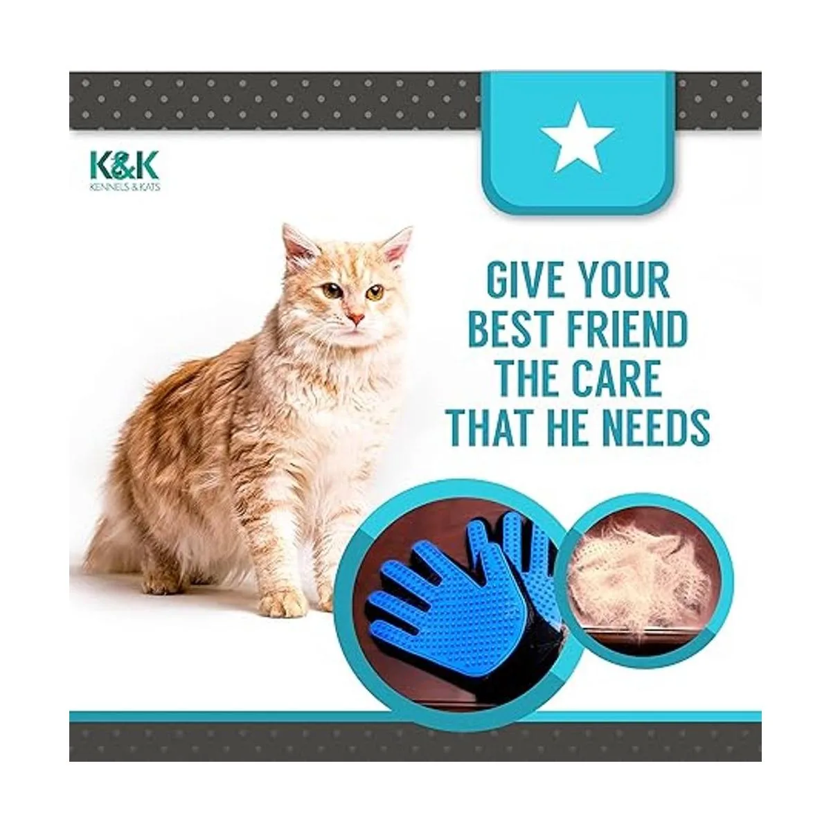 KENNELS KATS Grooming Glove Deshedding Glove for Easy_6