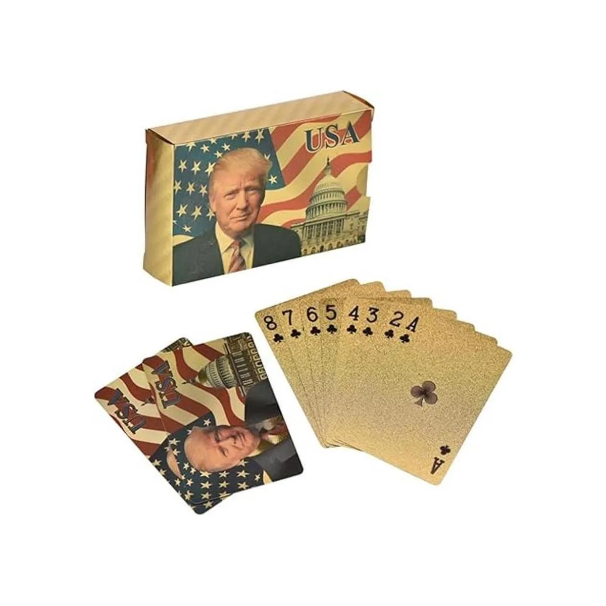 SW Cartas de Donald Trump con revestimiento dorado para_2