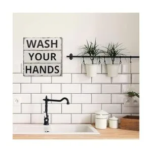 Letrero de Barnyard Designs con texto Wash Your Hands_2