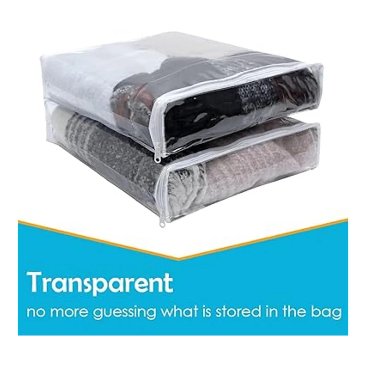 Houseables Bolsas de almacenamiento de plástico funda con_3