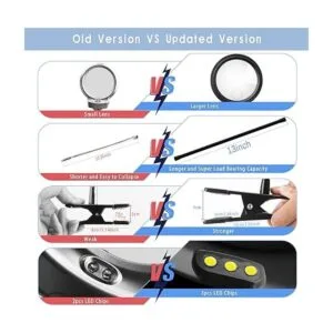 Herramientas de pintura de diamante 5D luz LED con lupas_3