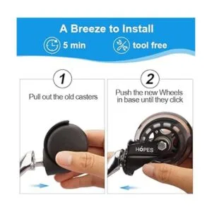 Ruedas giratorias para silla de oficina juego de 5_5
